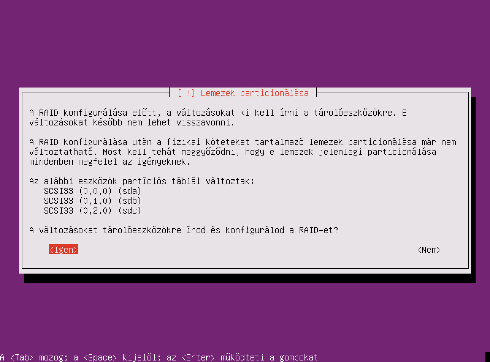 Raid1 telepítés 32